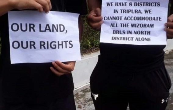 12 hours strike observed on Tuesday against Bru Settlement 12 hours strike observed on Tuesday against Bru Settlement